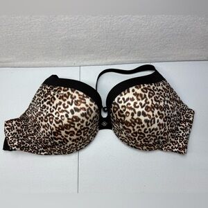 Victoria’s Secret Cream Black Leopard Pigeonnant Push-up Bra 34D